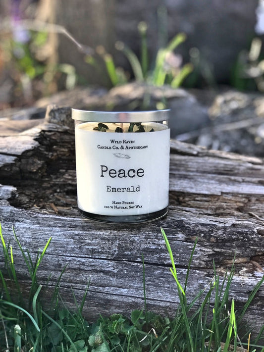 Peace- Crystal Candle Collection